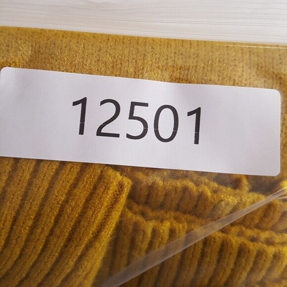 ANTHROPOLOGIE Sweater Womens Medium Mustard Pullover Side Slit Tunic Knit - Picture 8 of 8